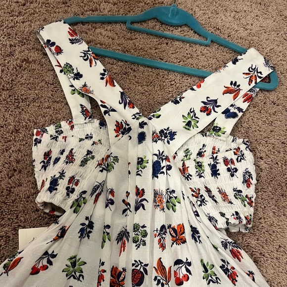 NWT new Anthropologie piper bandeau cutout mini dress medium cream print - Picture 15 of 17